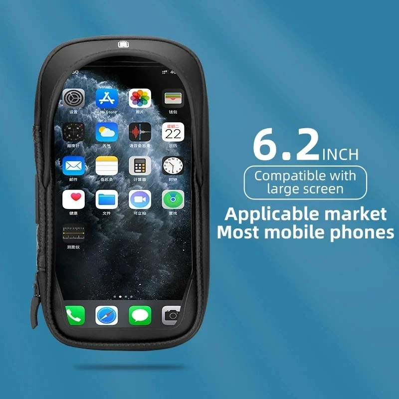 

ROCKBROS Bike Bag Frame Front Tube 6.2 inches Cycling Bag Waterproof Touch Screen Phone Holder MTB Bicycle Motor Accessories