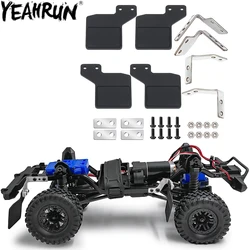 YEAHRUN Rubber Mud Flaps Front Rear Mudguard Fenders with Metal Bracket for TRX4M Defender 1/18 RC Crawler Car Upgrade Parts