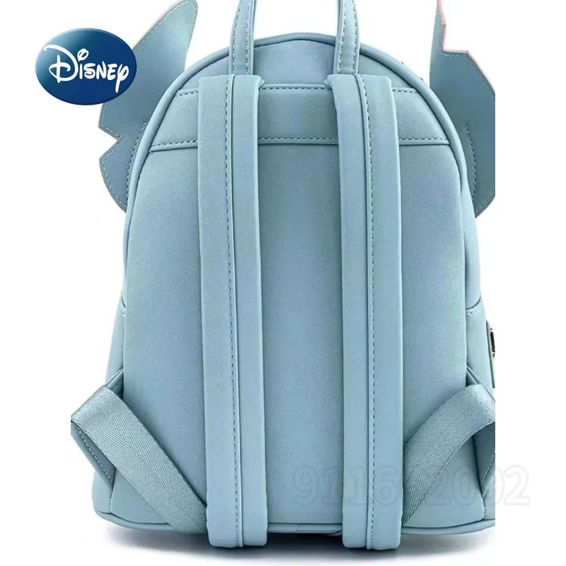 Новый мини-рюкзак Disney Stitch, элитный бренд, оригинальный женский рюкзак Loungefly, комплект из 2 предметов, рюкзак-кошелек, модный мультяшный рюкзак