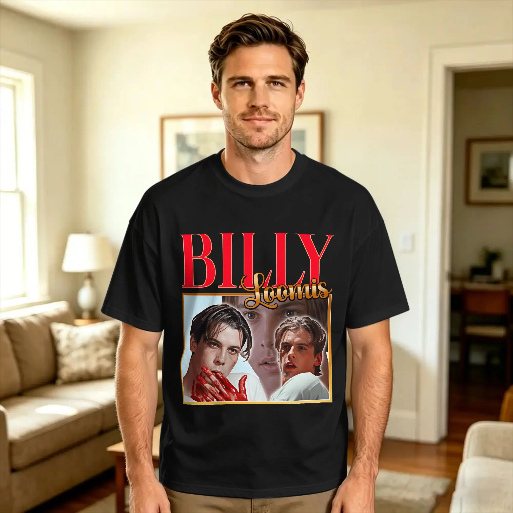 Billy Loomis T Shirt Men  Y2K Basic T-Shirts Summer Comfortable Novelty Tee Shirt Cheap Plus Size Clothing