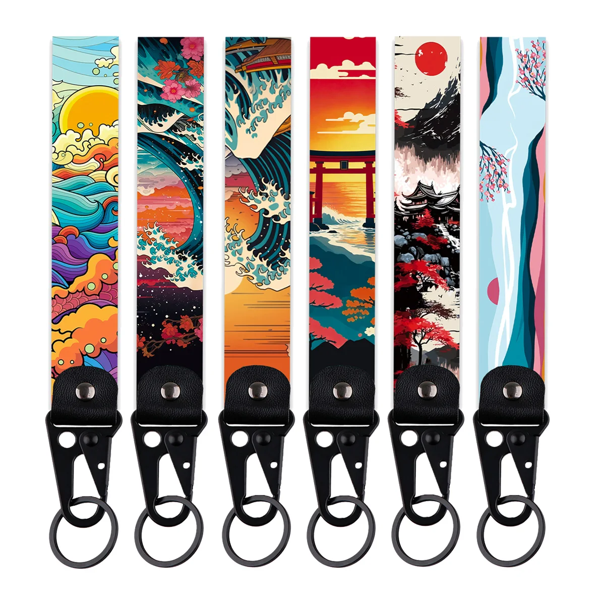 Good Scenery Key Tag Oil Painting Keychain Cars Motorcycle Men Women Removable Keyring Fashion Keys Accessories Gifts For Friend