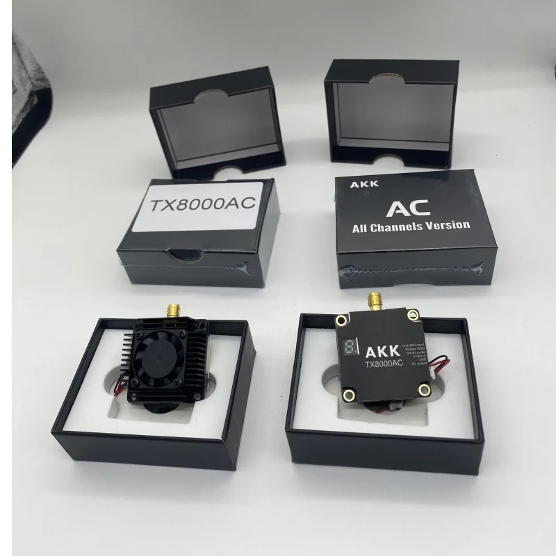 

TX8000AC VTX 5.8G 8W AKK FPV VTX 96CH 4.9-6G Ultra Long Range AV Sender for RC FPV Drone