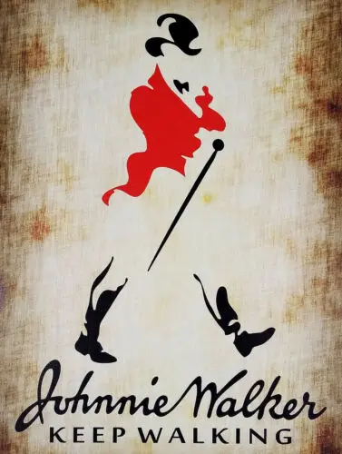 Johnnie Walker, letrero de metal estilo retro vintage hombre cueva cobertizo bar/pub Club Garage