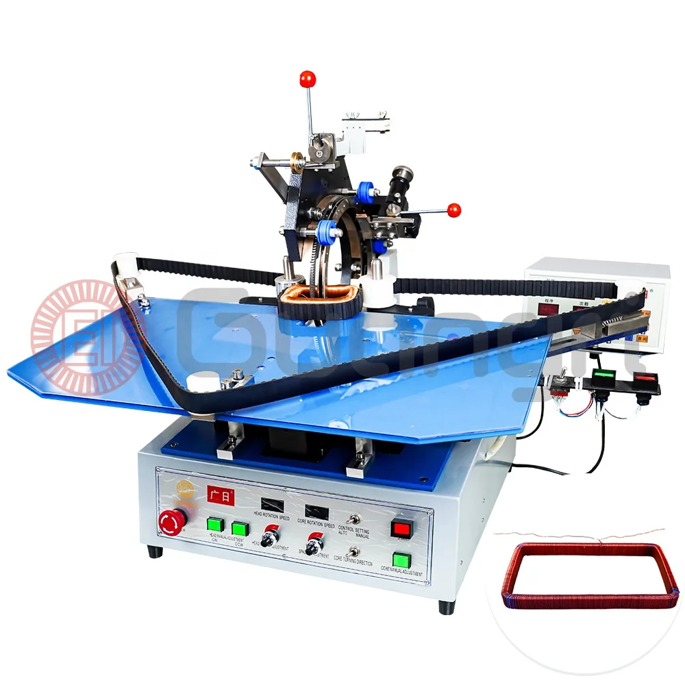 High-precision CNC Geared Belt-driven Automatic Transformer Ring Reeling Electrical Motor Rectangular Oval Coil Winding Machine