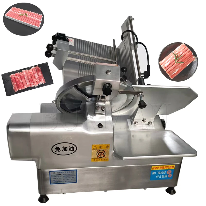 

Commercial Electric Mutton Slicer Stainless Steel For Frozen Meat Ham Beef Vanilla Mutton Roll Cutting Machine