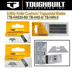 TOUGHBUILT TB-H4S30-80/TB-H4S-5/TB-H4N-5 30/5 pcs Utility Knife/Cowhorn/Trapezoidal Blades Special for Scraper and Knife