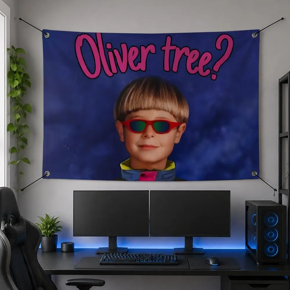 Music Iconic Beloved Awarded Creative Art O-Oliver Tree Flags Flag Banner for Bedroom Dorm Party Home Living Room Game Room Gift
