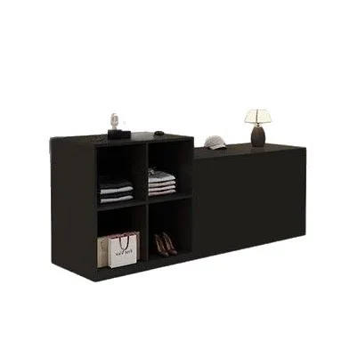 Simple middle clothing store black display stand flowing water display display cabinet women's clothing single-sided