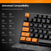 PBT Keycaps 149 Keys CSA Profile DYE-SUB English Style Personalized Black Yellow Mechanical Keyboard Keycaps Diy Kit