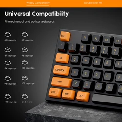 Teclas PBT para teclado mecánico, Kit de bricolaje de 150 teclas, CSA, perfil DYE-SUB, estilo inglés, negro, amarillo personalizado