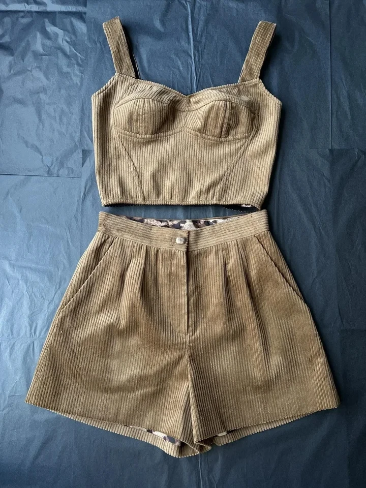Velvet set three piece set women clothes vest tank+shorts+blazers set