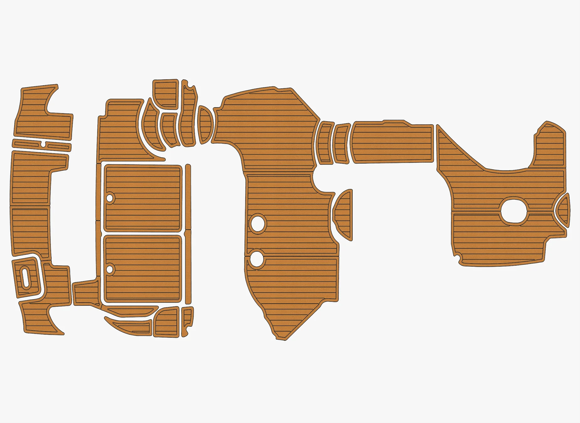

Нескользящий коврик из морского искусственного тикового EVA -2007-2008 Meridian 459, самоклеящаяся подушка для моторной яхты 1/4 дюйма (6 мм), палуба для лодки для кокпита и палубы
