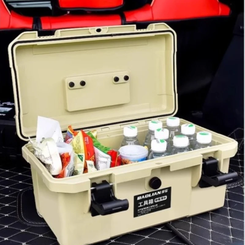 Multipurpose Waterproof StorageBox,Shockproof Fishing Tackle Camping Organizer Case,Portable Heavy-Duty ToolBox with Secure Lock