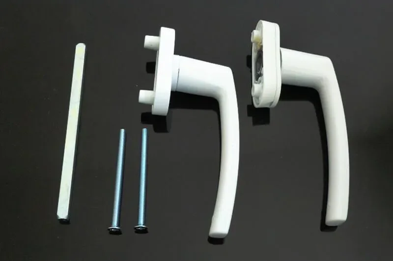 Plastic Steel double-sided Door Handle lock sliding push door handle 53-63MM