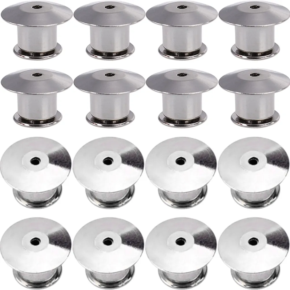 22Pcs Locking Pin Backs Professional Metal Locking Clasps for Brooches Badge Display Books Collectibles Vests Caps