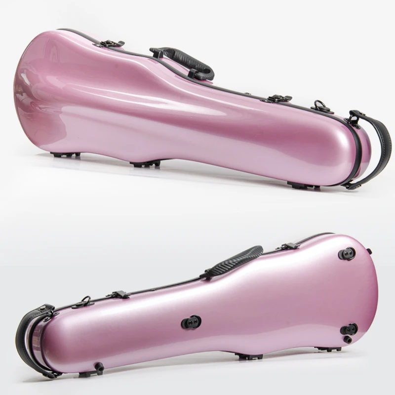 

High quality violin case 4/4 FRP carbon fiber pink 02 Fashion style violin parts violin accessories