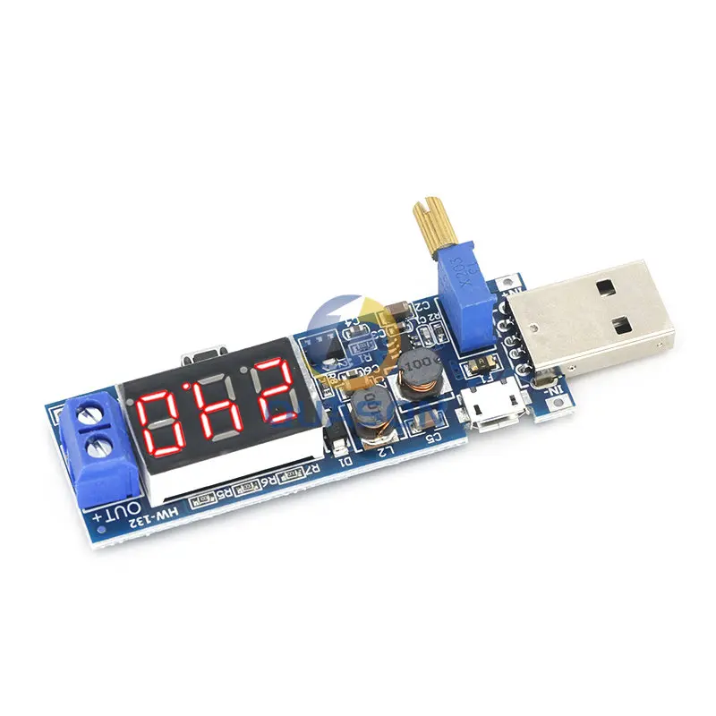 Boost Buck Converter USB Step UP / Down Power Supply Module DC-DC 5V to 3.3V / 12V Adjustable Output DC 1.2V-24V