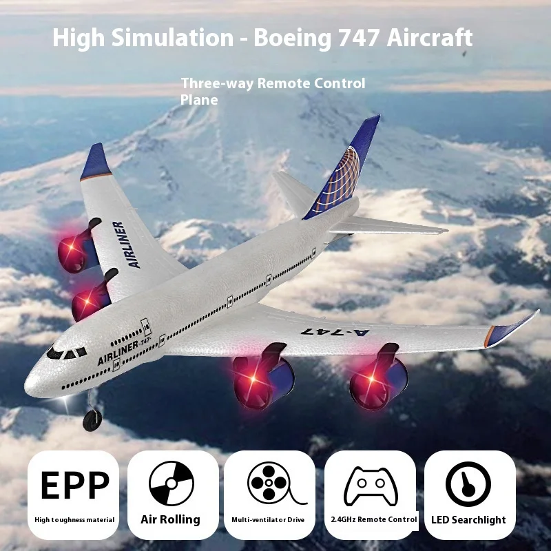 Airbus A380 747 RC Avião 3CH 2.4 Ghz EPP Planeador de Espuma Asa Fixa RTF Modelo de Avião de Controle Remoto para Iniciantes