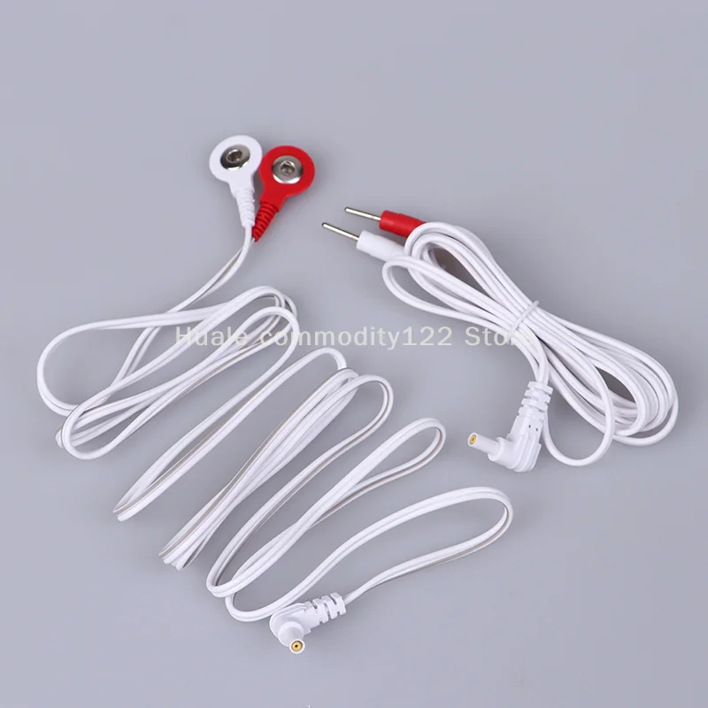 1pcs 1.5m/1.8m TENS Electrode Wire 2.35mm Replacement Pin-socket Contact /Button Type Connector Cable Health Massage Accessories
