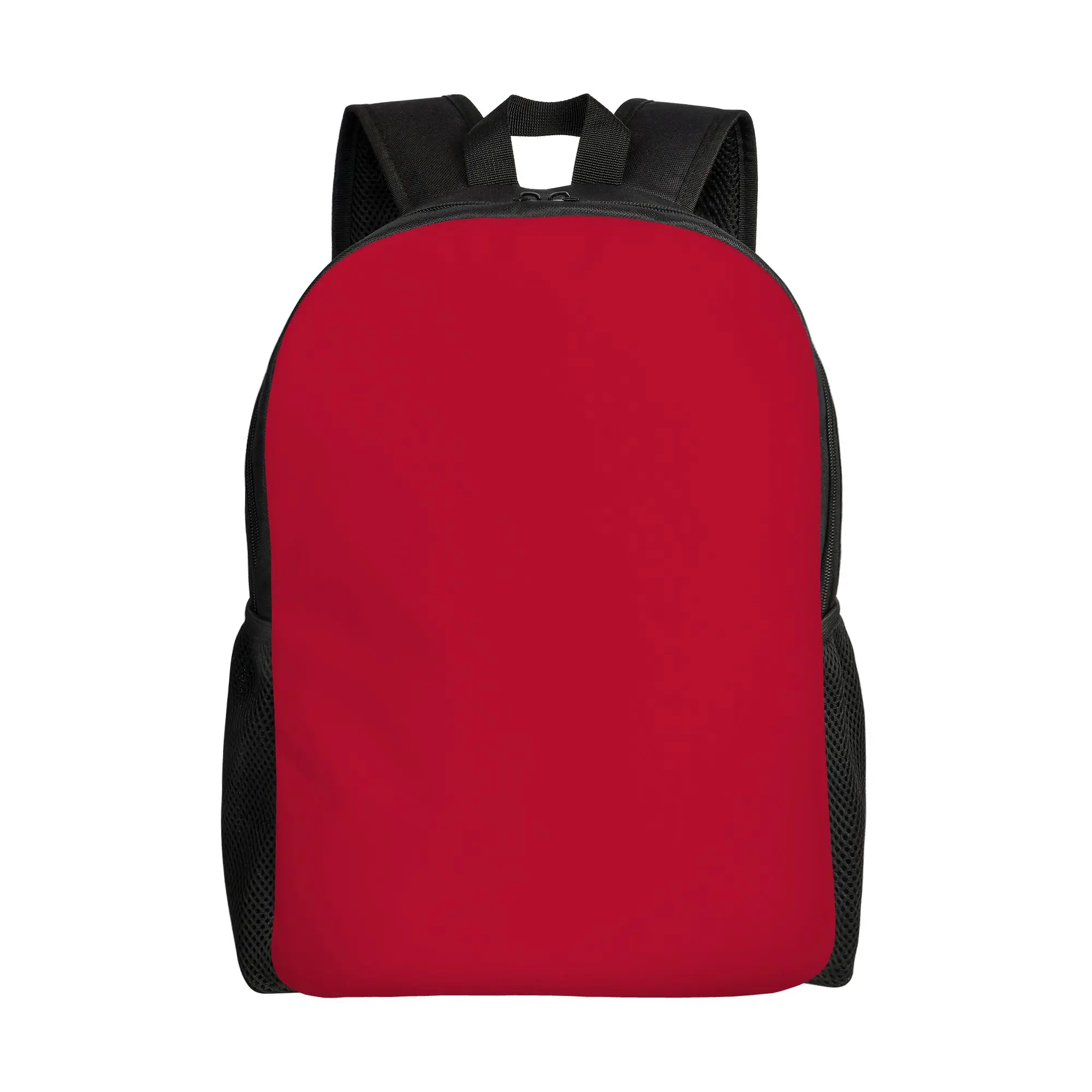 Custom Red Travel Backpack Men Women School Laptop Bookbag  College Student Daypack Bags
