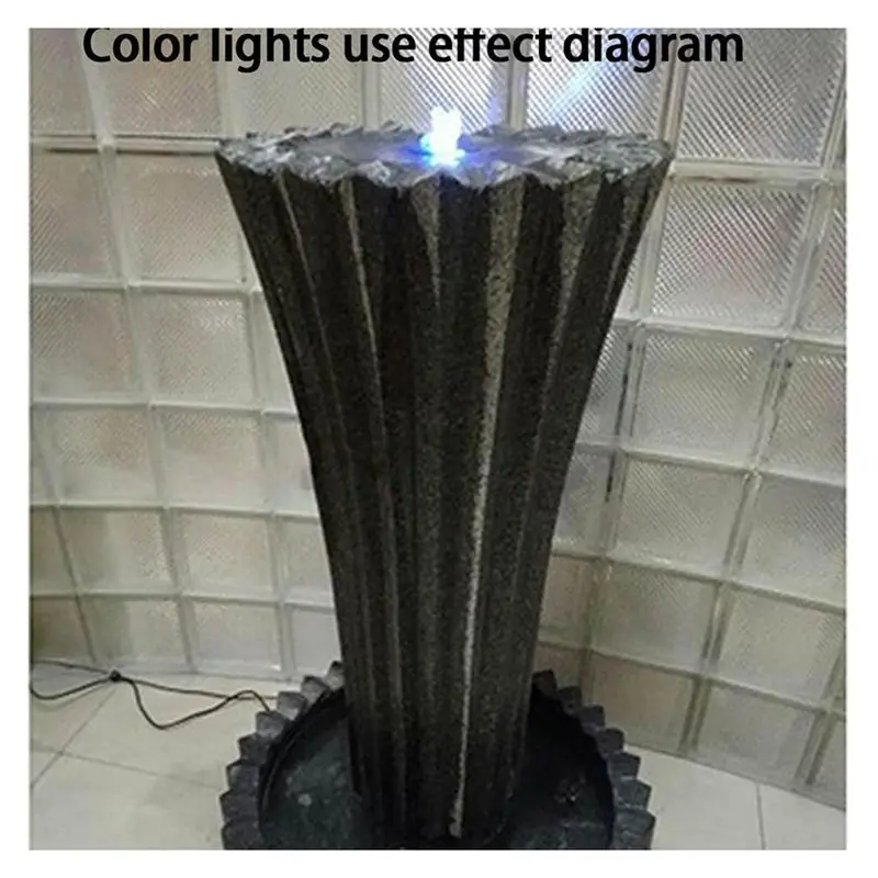 RTENTE-RGB 6 LED AC12V Water Fountain Light With 2Pin Connection Underwater Pond Lights Water Feature Lights For Pool, Garden