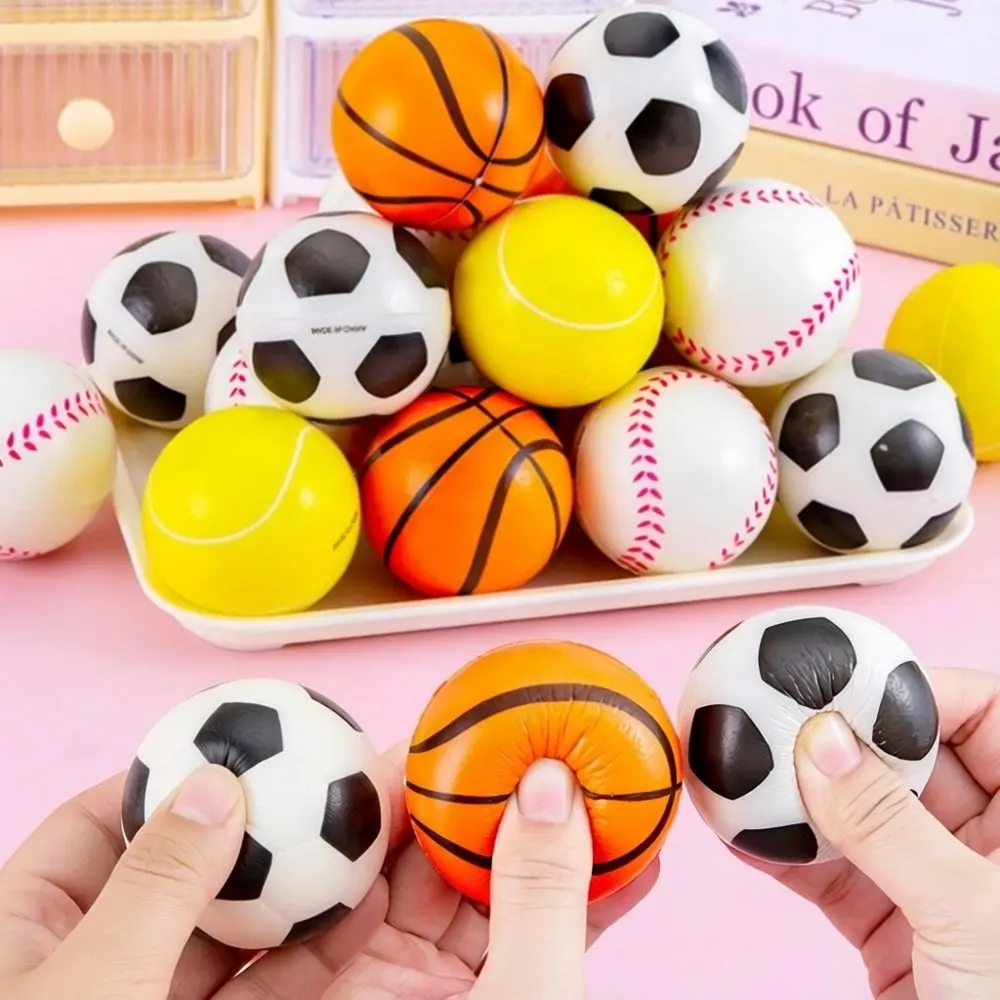 6/12Pcs Fun PU Foam Sponge Ball Set Kids Birthday Party Favors Pinata Filler Christmas Carnival Stress Relief Toy Gift Pack