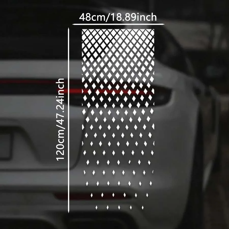 1PC Diamond Grid Car Stickers Tuning Suitable for Decorating Trucks SUVs Hoods PVC Films Waterproof Sunscreen Decals