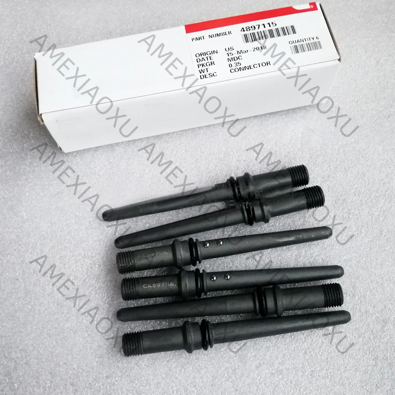 4897115 6Pcs Fuel Injector Connect Tube 4897114 Fit for Dodge Ram Cummins 5.9L AMEXIAOXU