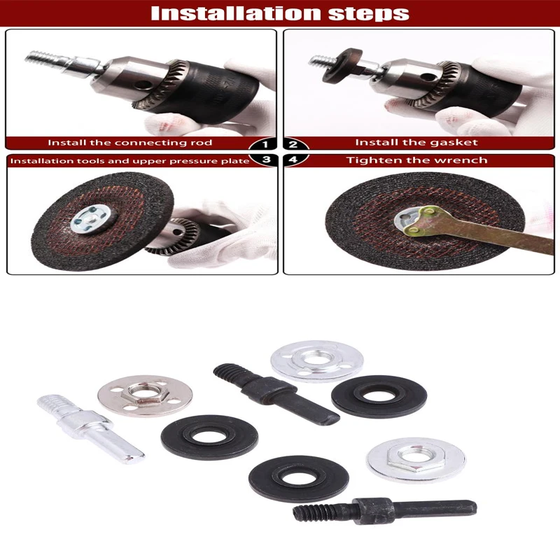 1Set  Grinding Connection Adapter 10mm Electric Drill To Angle Grinder Connecting Rod Converter Set Power Tool For Cutting Disc