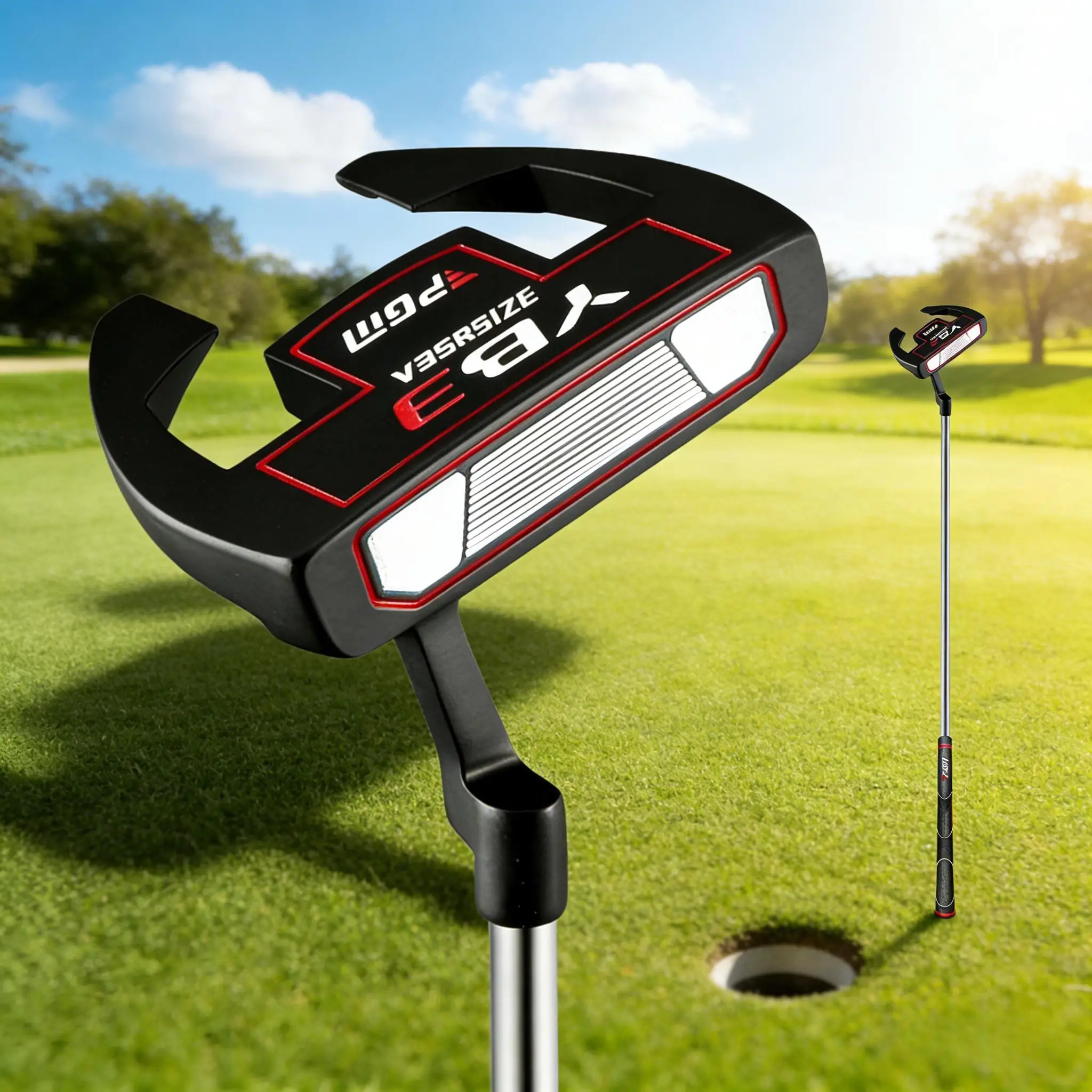 pgm-golf-putter-pour-homme-yb3-droitier-a-centre-de-gravite-bas-club-unique-en-forme-de-corne-avec-ligne-de-visee-clubs-d'entrainement-tug072