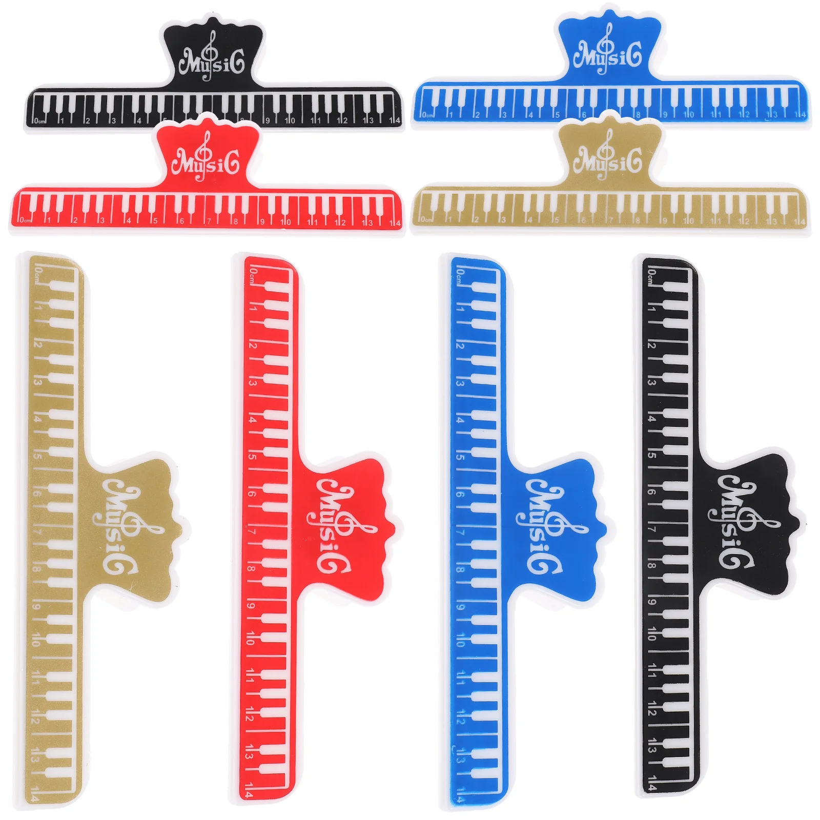 

8 Pcs Piano Score Clip Book Clips Page Fixing Clamps Music Fixed Musical Holders Instrument Accessories