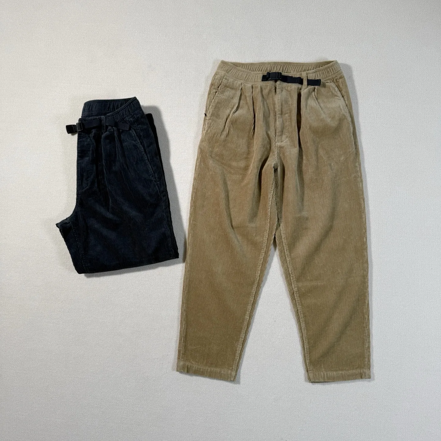 

Corduroy Belted Loose Fit Casual Pants Men's Comfortable Cotton Trousers Casual Sle Winter Collection Faionable Belt Incl...