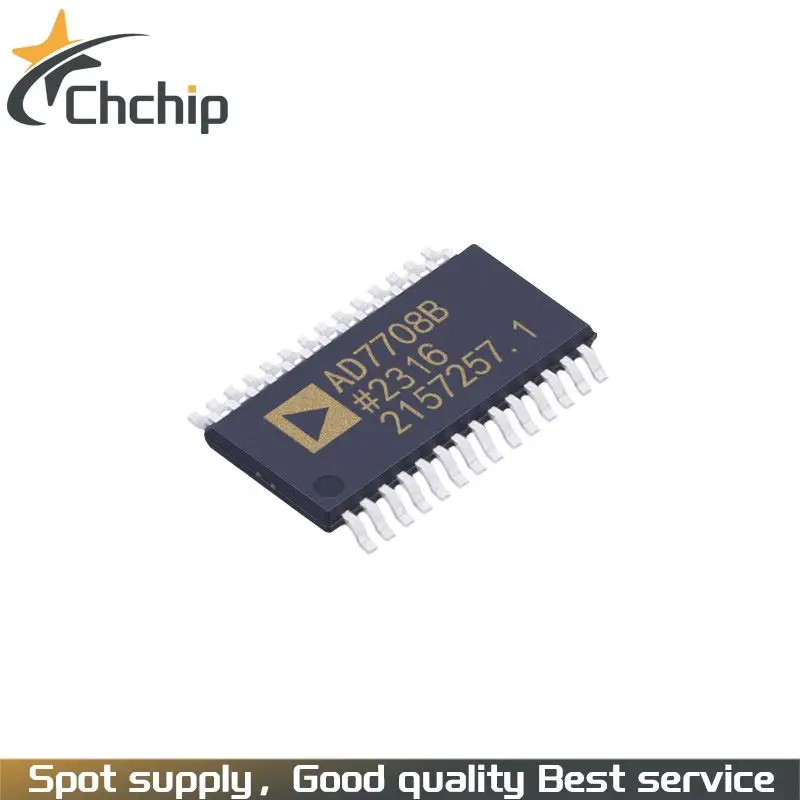 Convertidor analógico a digital, AD7708BRUZ TSSOP-28, ADC 4/5 Chnl Dif o 8/10 Chnl 24-Bit ADC