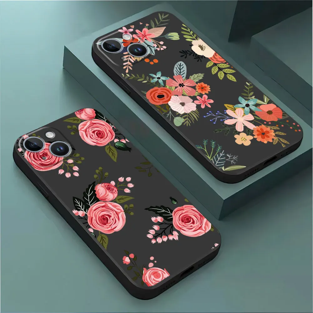 Letter Flower Phone Case for Google Pixel 6a 7 Pro 6 Pro 8 Pro 7a TPU Soft Shell Cover