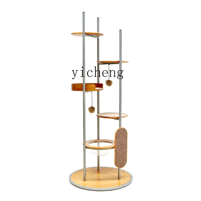 TQH Minimalist cat climbing frame Large cat climbing frame Solid wood Internet celebrity cat climbing frame Tree