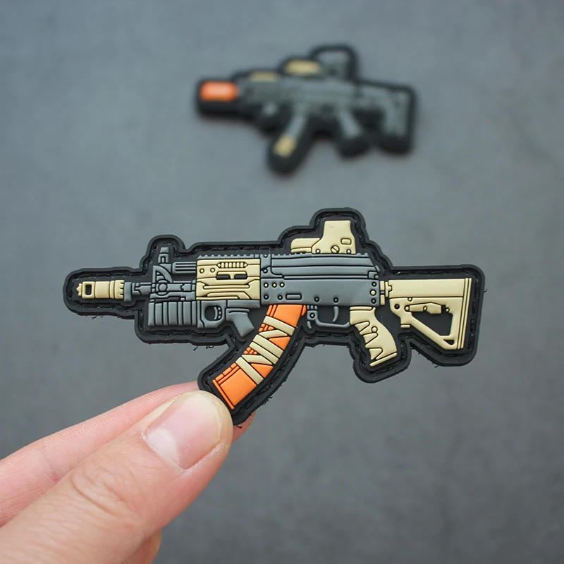 Q نسخة AK12 الأسلحة البلاستيكية التصحيح شارة PP19 DIY تكتيكات شارة للملابس خوذة ظهره الديكور #4