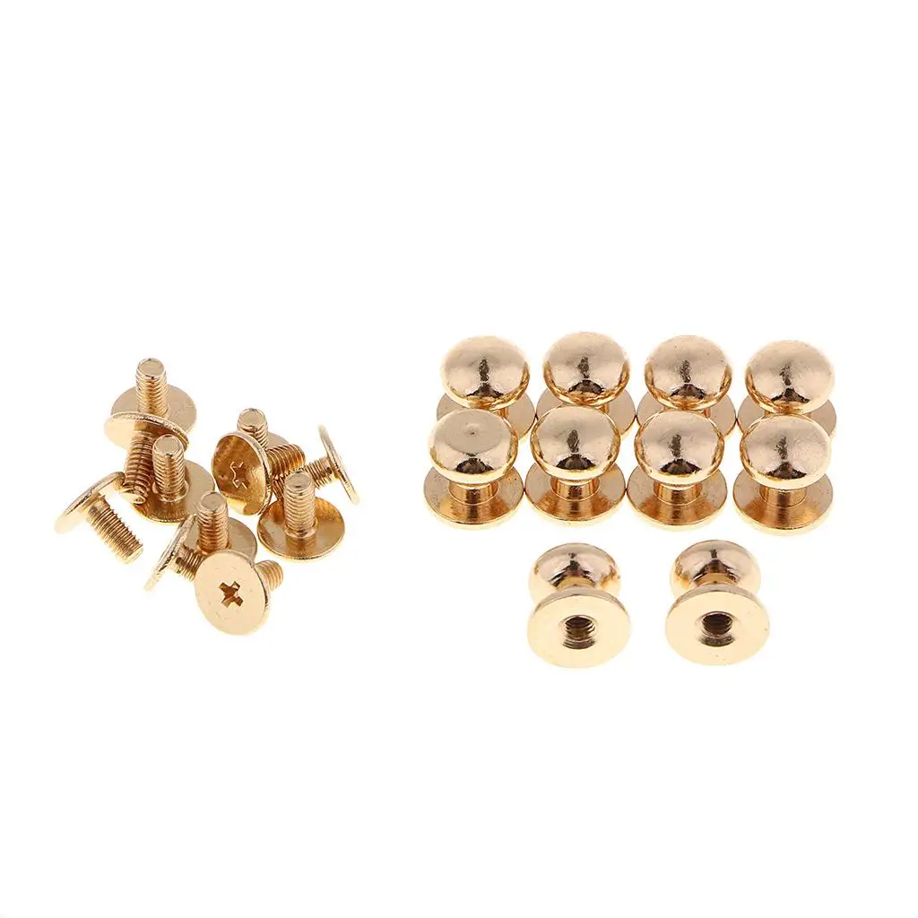 Round Head Rivet Screws Brass Nail Studs DIY Leather Decoration Accessories for Wallet Handbag Craft