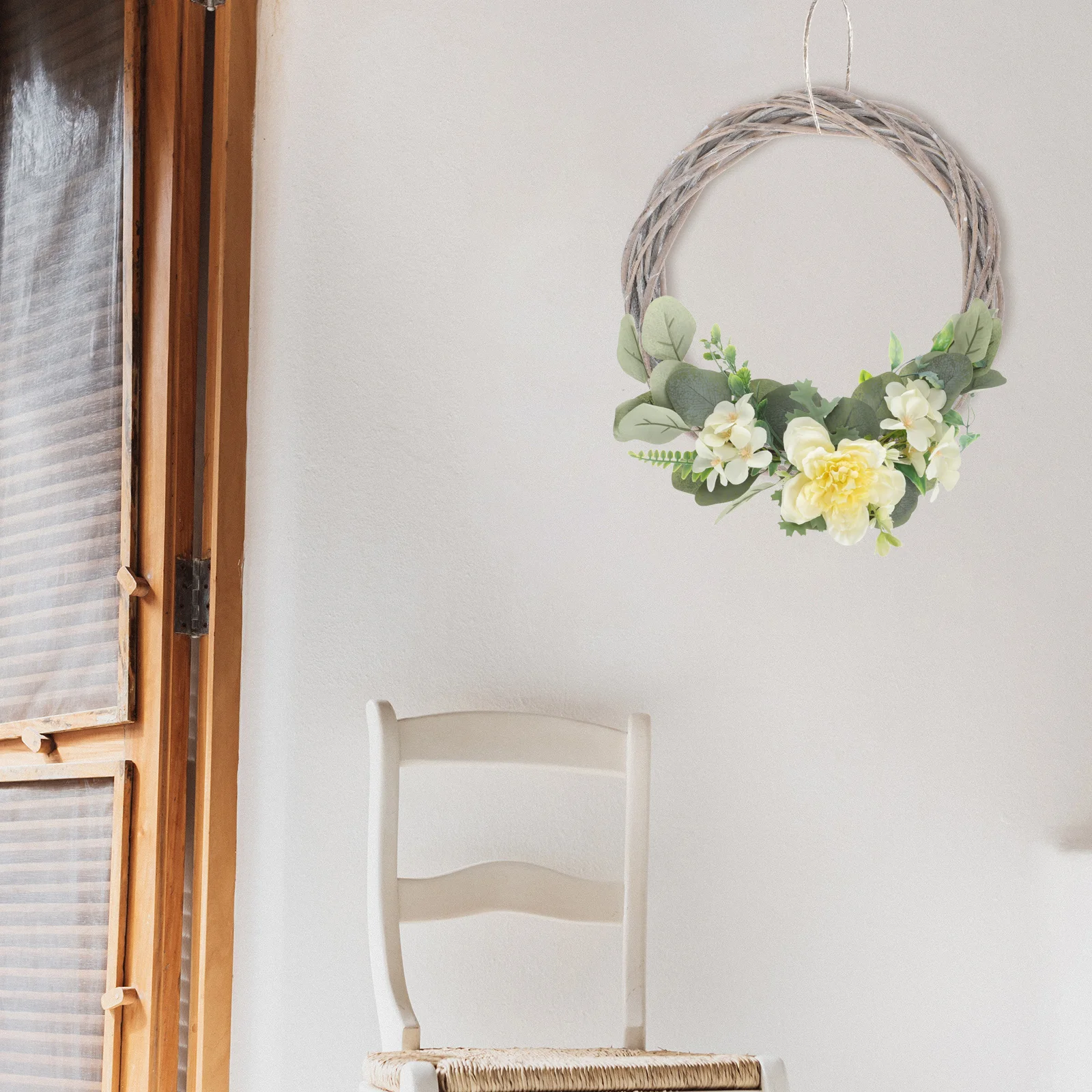 

2Pcs DIY Wreath Supply Creative Woven Circle for Christmas Ornament Home Decor Festive Garland Making Craft Ring