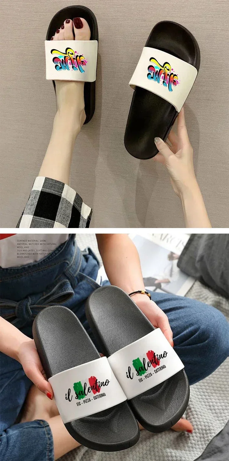 Custom Shoes Personalized Slide Shoes  Customize Photo Slippers Men Custom With Logo Men Bathroom Slippers Indoor Eva Shoes view 5