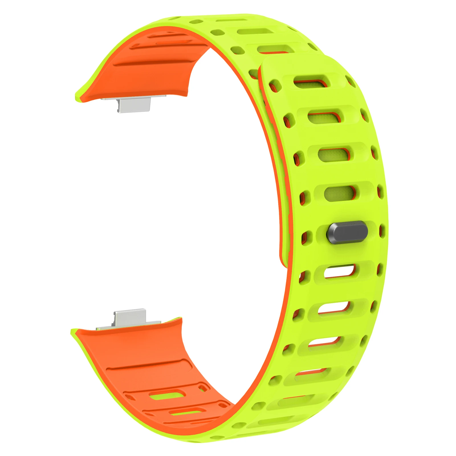 Silicone Strap for Xiaomi Smart Band 10 Pro / 9 Pro / 8 Pro / Redmi Watch 6 / 5 / 4 Magnetic Breathable Two-Tone Replacement Ban