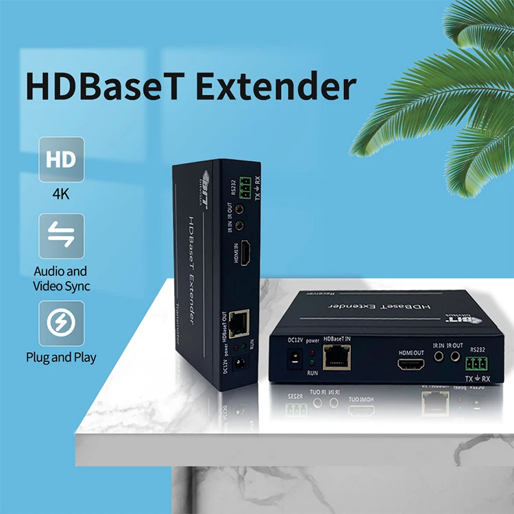 X HDBaseT HDMI Extender 150m Powered Pure Hardware Plug and Play for Multi-Screen LCD Wall Projection Fusion Exhibition Project