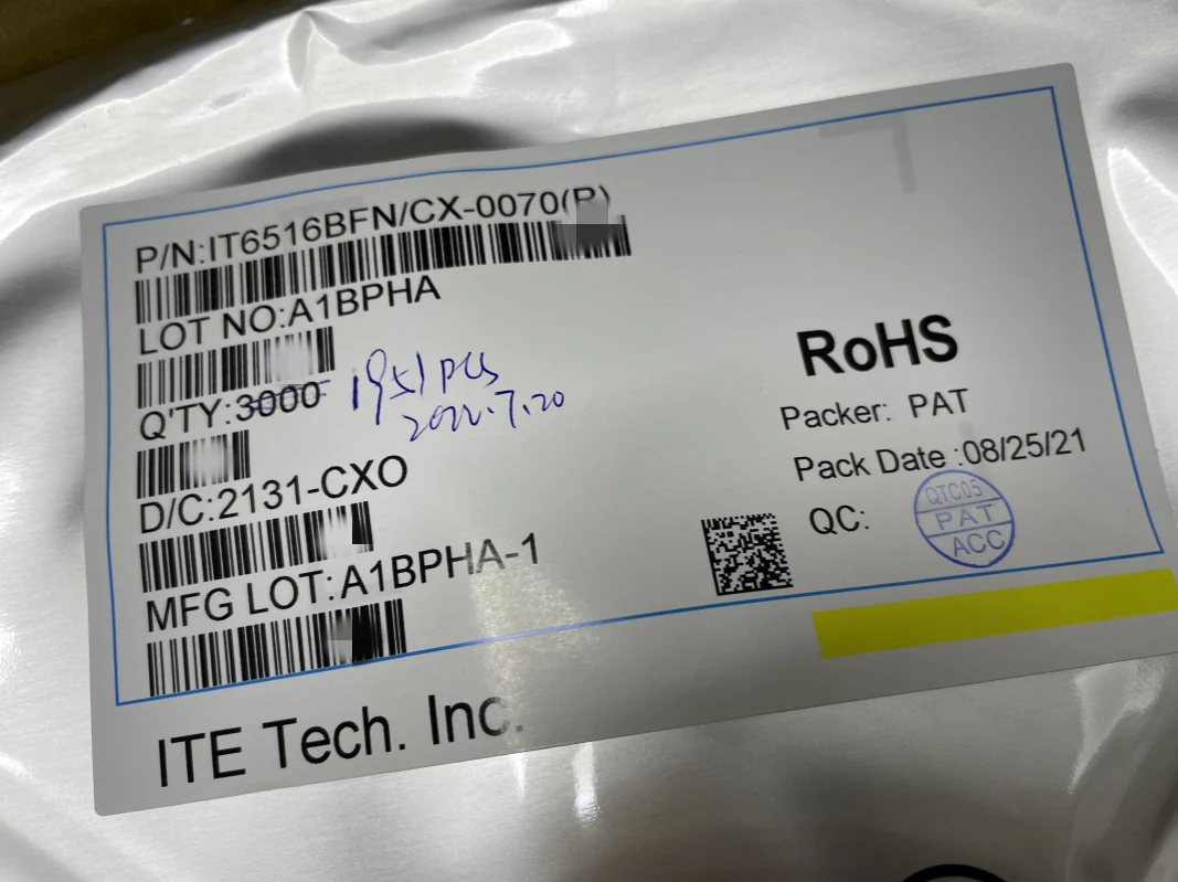 (10Pcs) IT6516BFN/CX-0070 IT6516 QFN32 Embedded ชิปเดี่ยวไมโครคอมพิวเตอร์และ DP To VGA Converter ใหม่