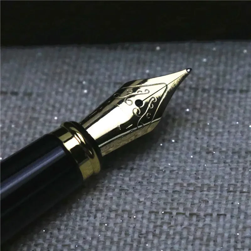 Golden text custom engraved Fountain Pen and Roller pen Office school commemorate gift full metal pen Student writing Roller Pen