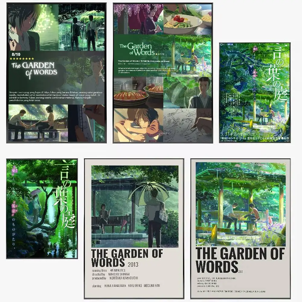 

Anime The G-Garden of W-Words Poster Waterproof HD Art Wall Decal Self-Adhesive Print. Aesthetic Home Room Decor for Living Room