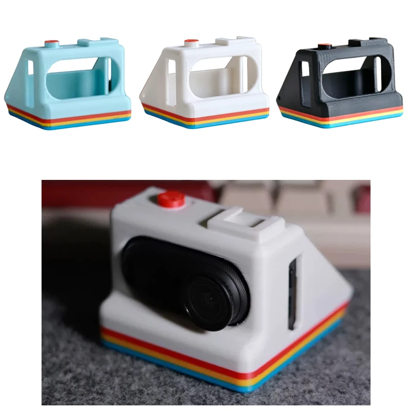 1PCS For Insta360 Go3/Go3s Action Camera Retro Polaroid-Style Protective Case with Shutter Button/Expansion Port Compact Storage