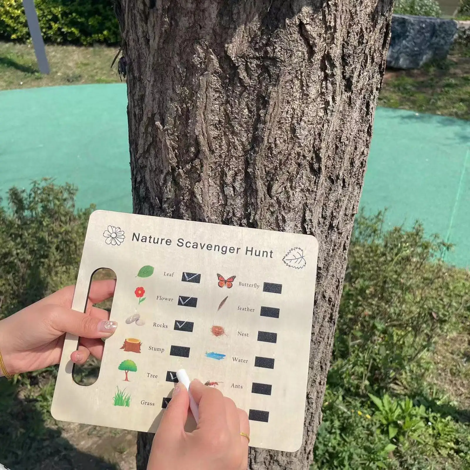 Scavenger Hunt Journal Wooden Interactive Toy for Boys Girls