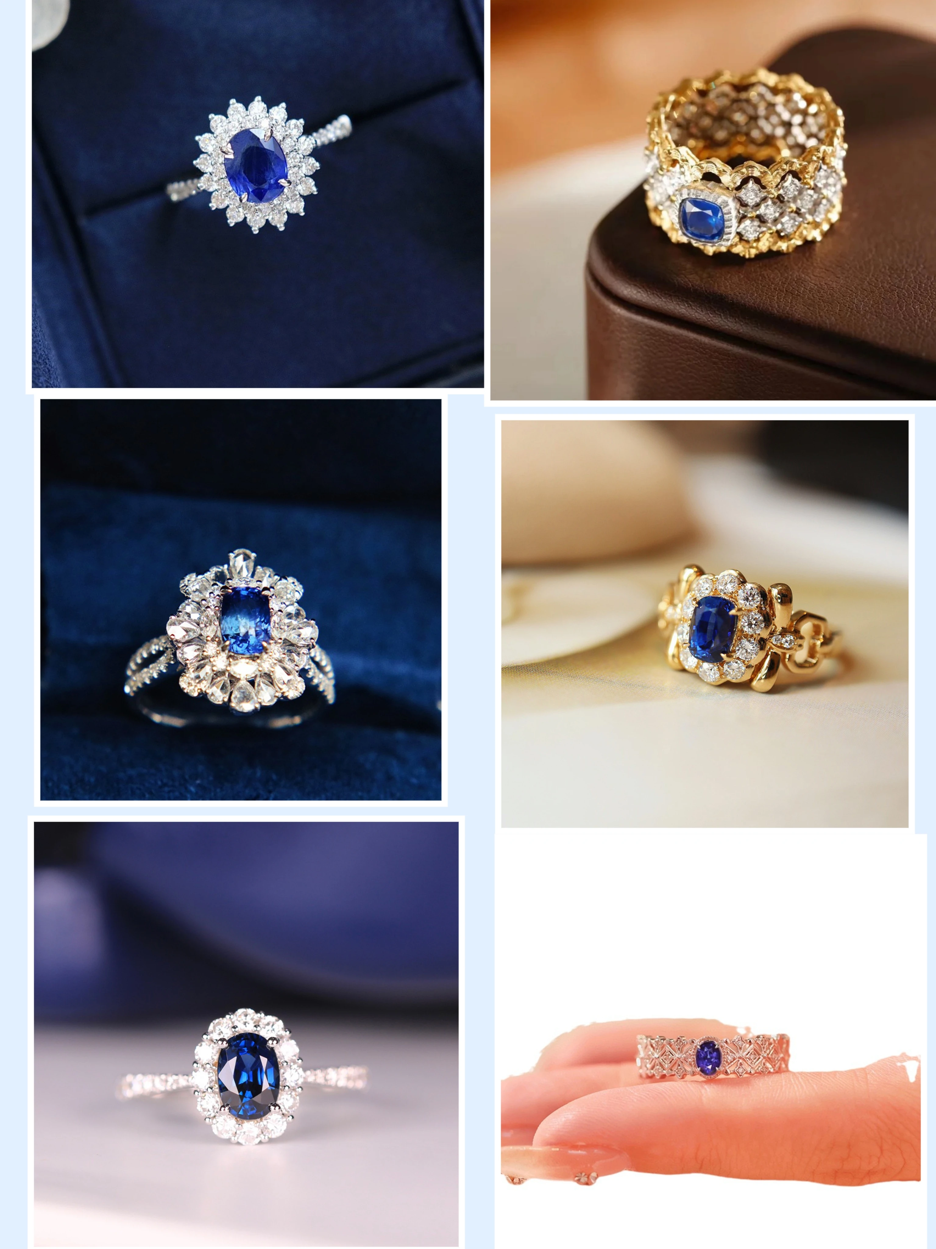 

Sparkling 925 Silver Sapphire Ring Collection Blue Gemstone Diamond Halo Engagement Band Statement Solitaire Legacy Fine Jewelry