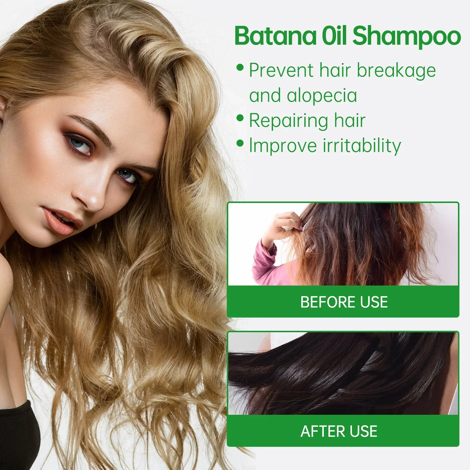 Natural Rosemary & Batana Oil Strengthening Shampoo 300ml - For Hair Growth & Thickness, Frizz Control, Scalp Nourishment - view 2