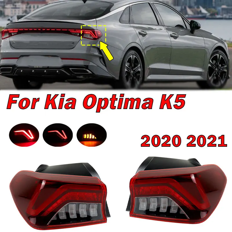 Auto Exterior Accessories For Kia Optima K5 2020 2021 Rear LED Tail Light Turn Signal Lamp Warning Brake Car Taillight Assembly