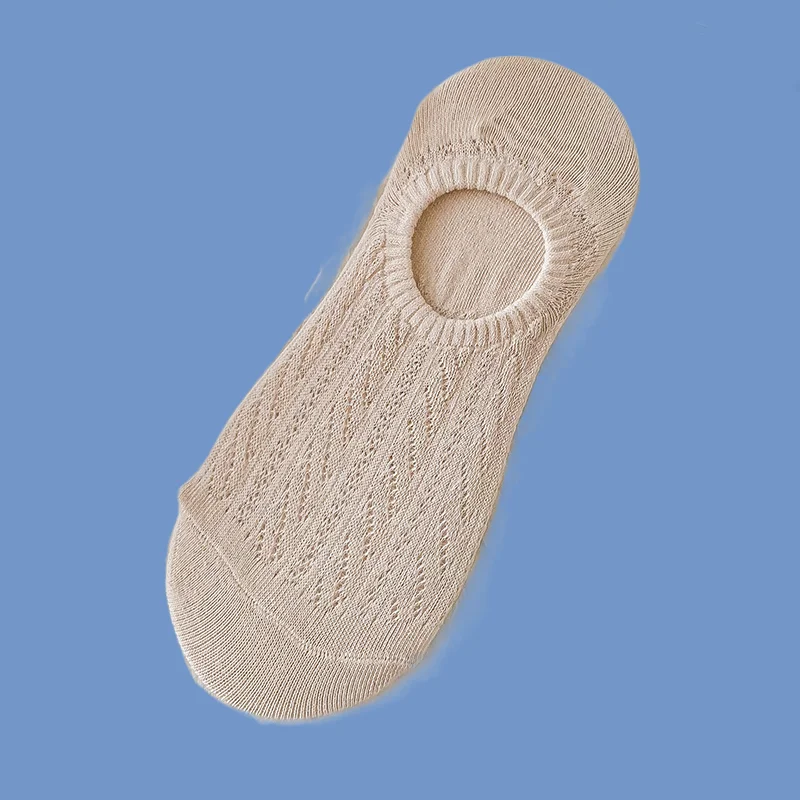 Chaussettes décontractées invisibles ultra peu profondes, respirantes, fines, torsadées, en relief, solides, en silicone, pour document, bateau non ald, 5/10 paires, nouveau, 2024